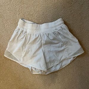White lululemon shorts 2.5